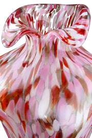 Roze glazen vaas Corinna 30 cm