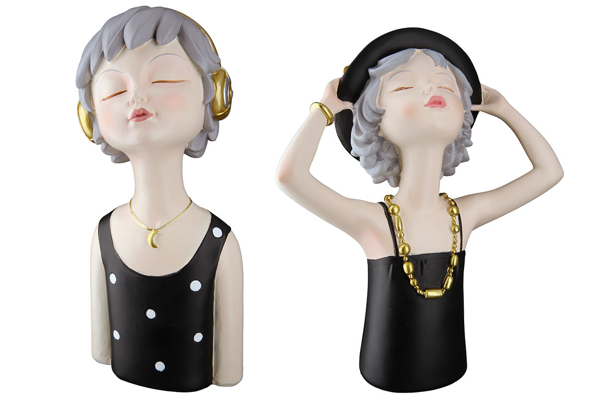 Lady Ella Figuur Zwart Grijs