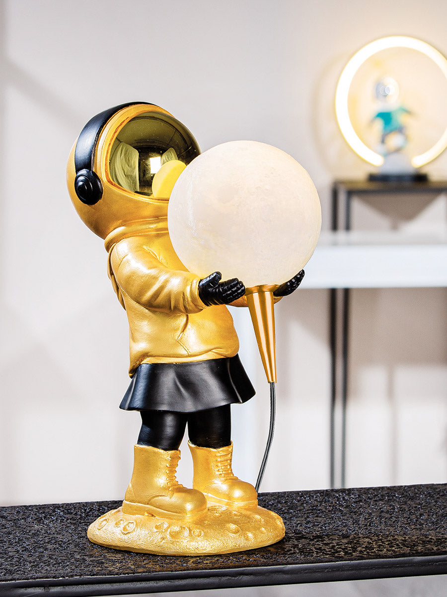 LED Astronaut Tafellamp Apollo Goud