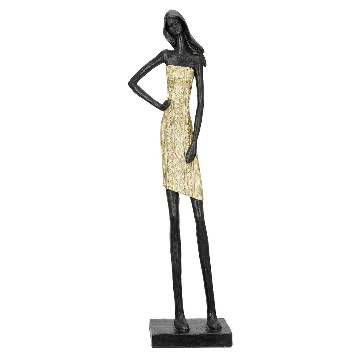 Dorada Vrouwenfiguur Zwart-Goud XL