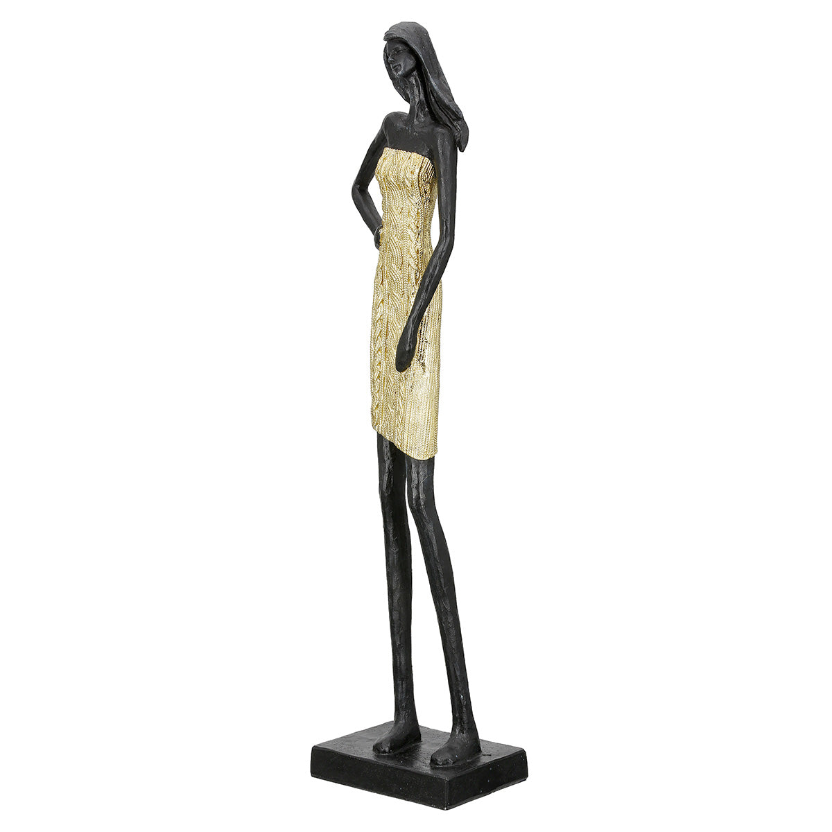 Dorada Vrouwenfiguur Zwart-Goud XL