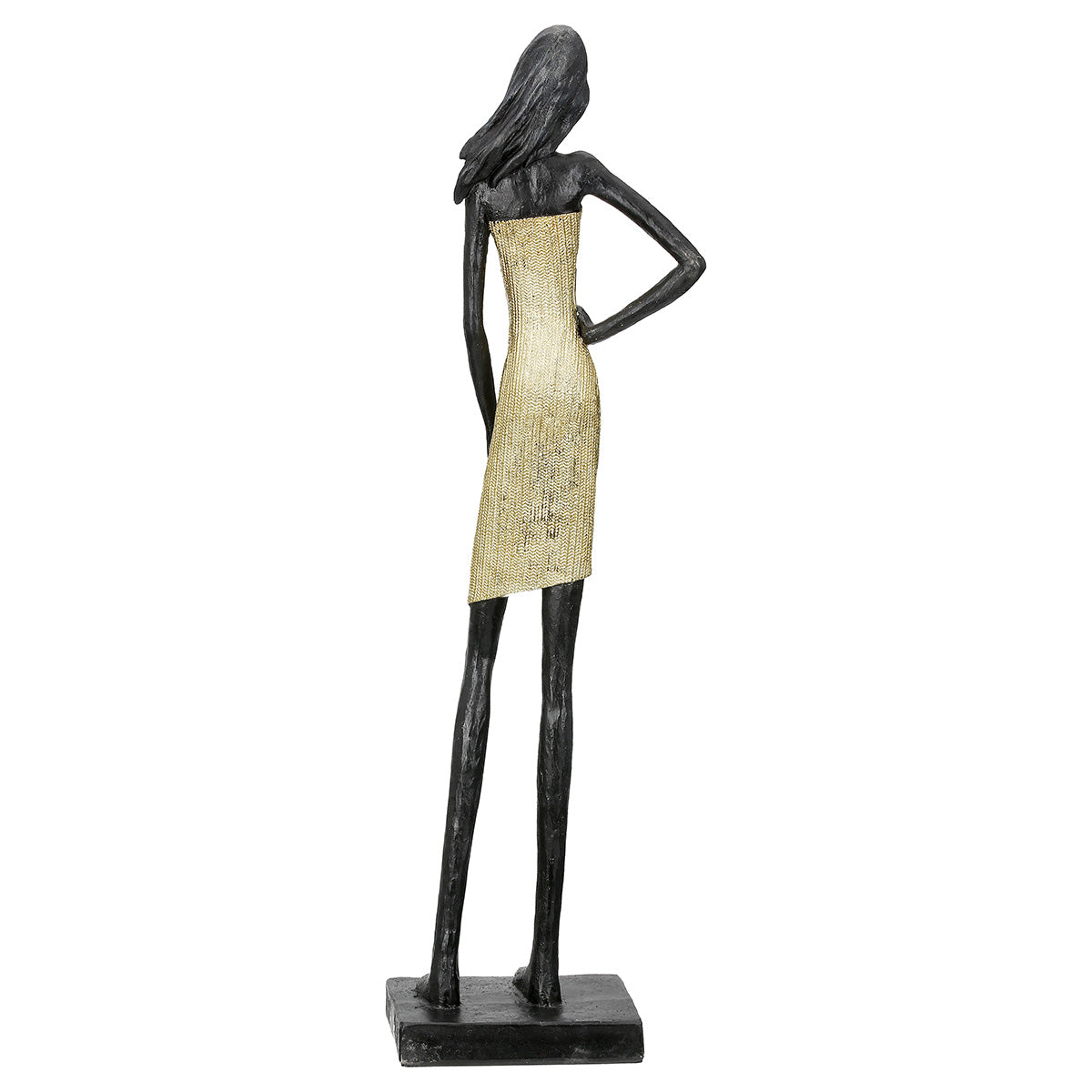 Dorada Vrouwenfiguur Zwart-Goud XL