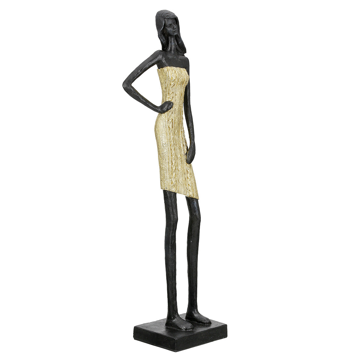 Dorada Vrouwenfiguur Zwart-Goud XL