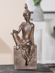 Maitreya Boeddha Figuur Bruin