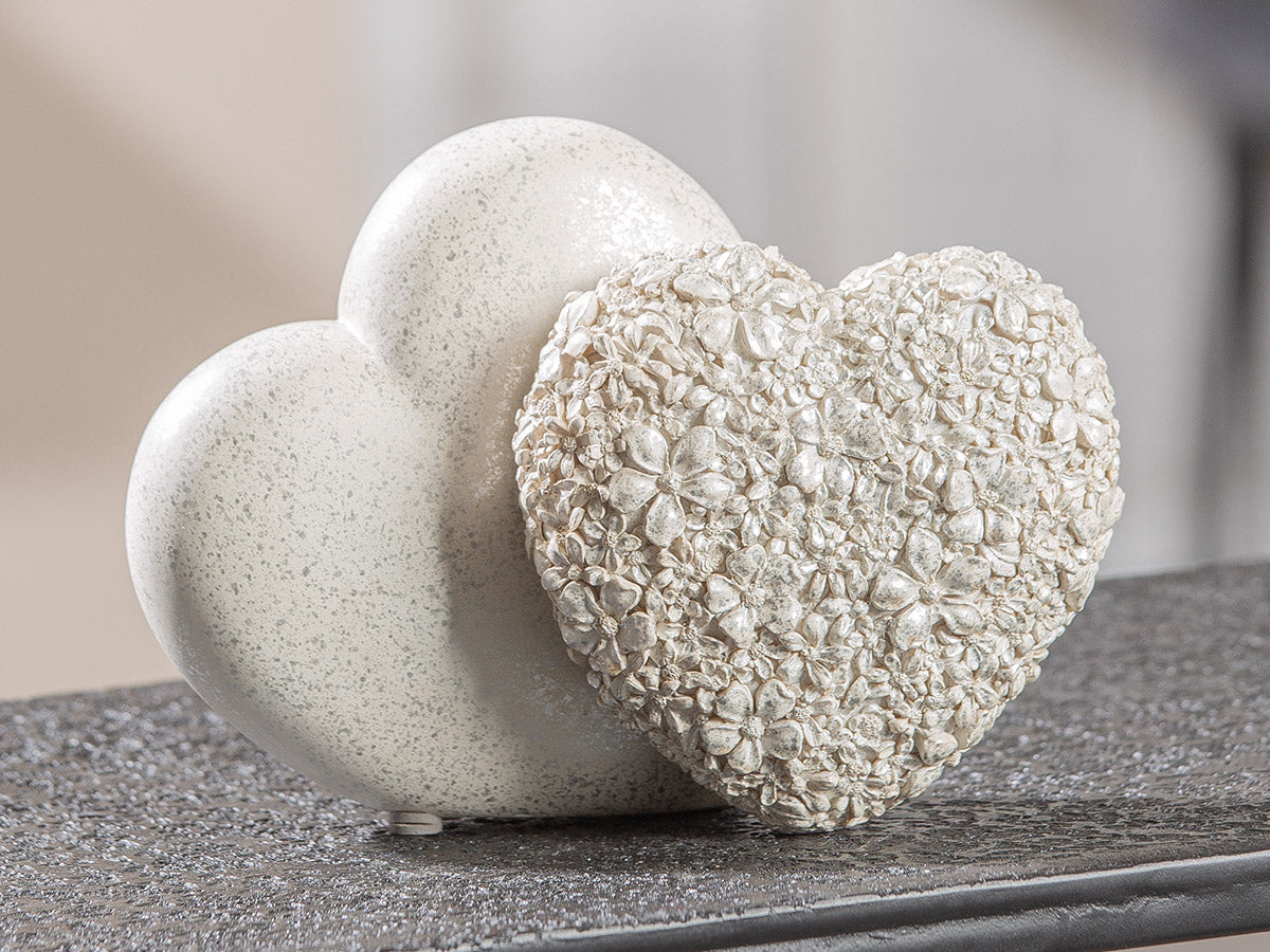 Flower Heart Decoratiehart Wit