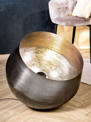 Meteo ronde vloerlamp zilver 50cm