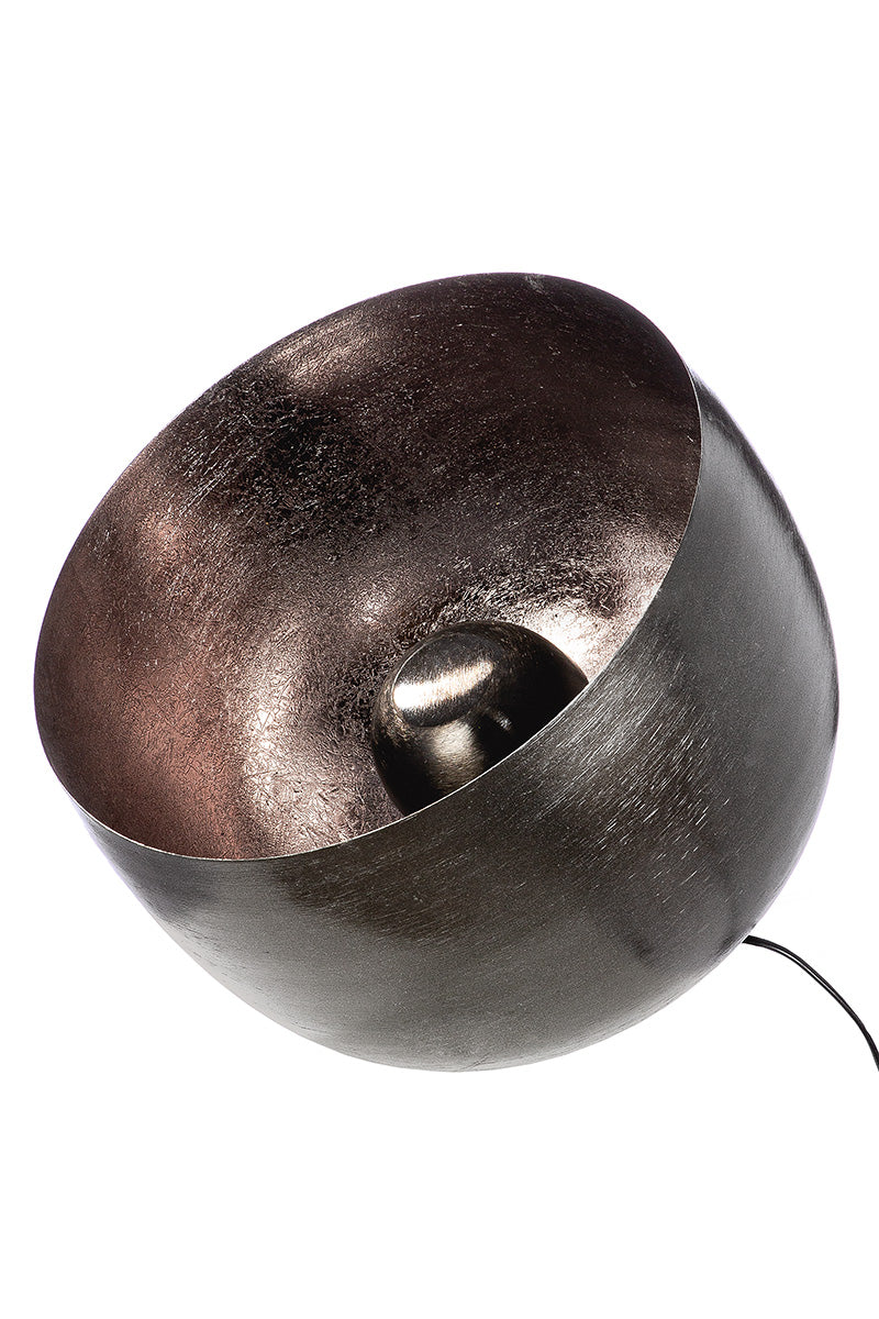 Meteo ronde vloerlamp zilver 34cm