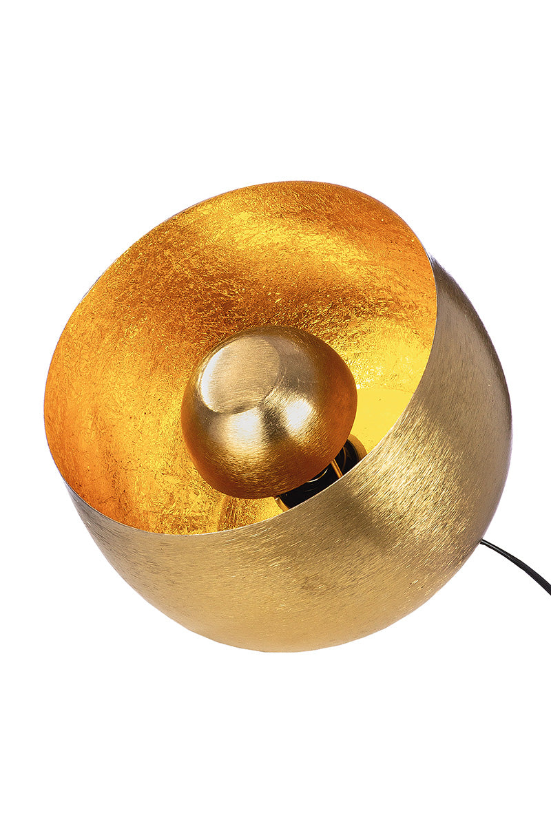 Meteo ronde vloerlamp goud 34cm