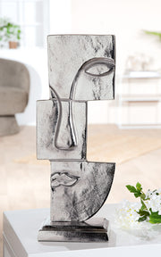 Small Lips Gezicht Sculptuur Zilver