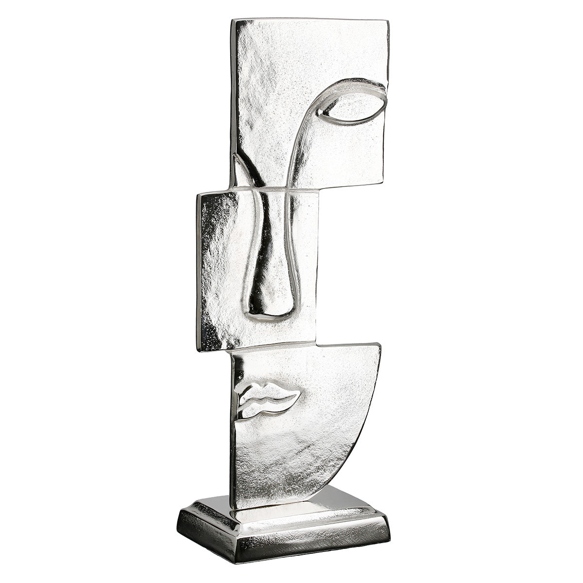 Small Lips Gezicht Sculptuur Zilver