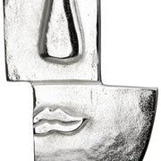Small Lips Gezicht Sculptuur Zilver