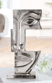 Big Lips Gezicht Sculptuur Zilver