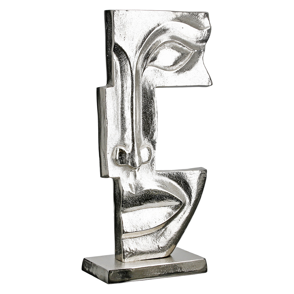 Big Lips Gezicht Sculptuur Zilver