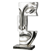 Big Lips Gezicht Sculptuur Zilver
