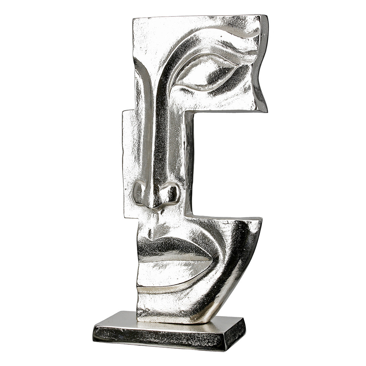Big Lips Gezicht Sculptuur Zilver