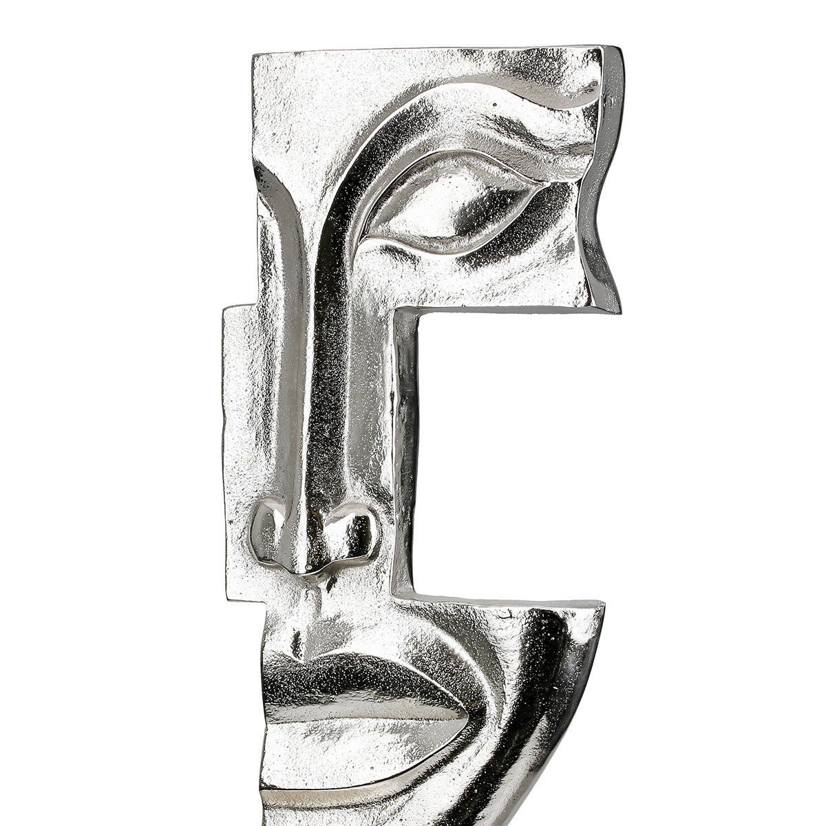 Big Lips Gezicht Sculptuur Zilver