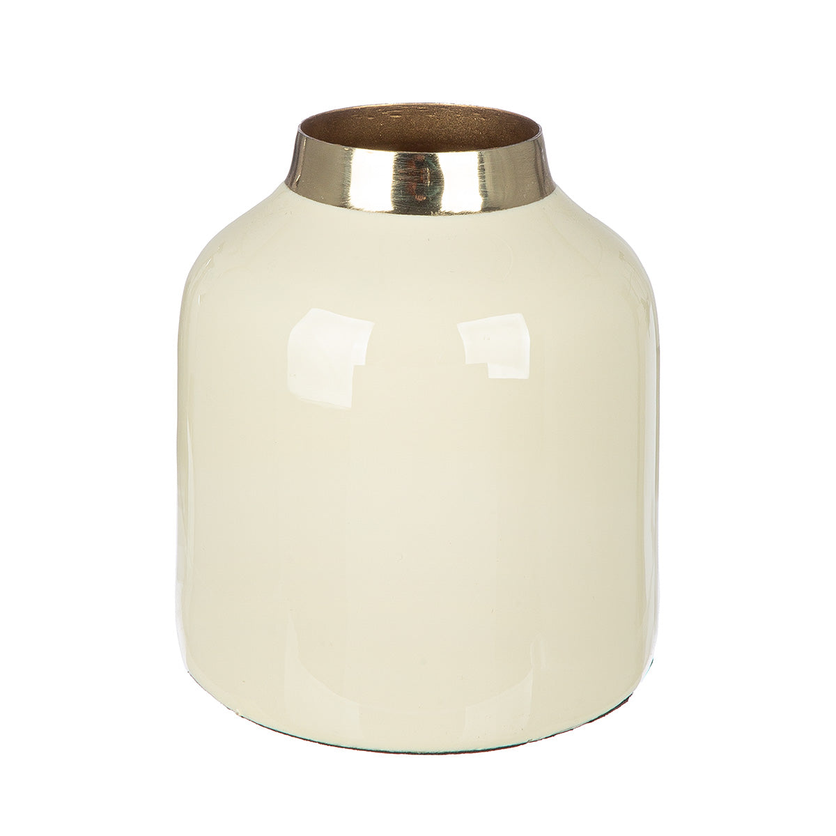 Roro Metalen Vaas Crème-Groen 10 cm