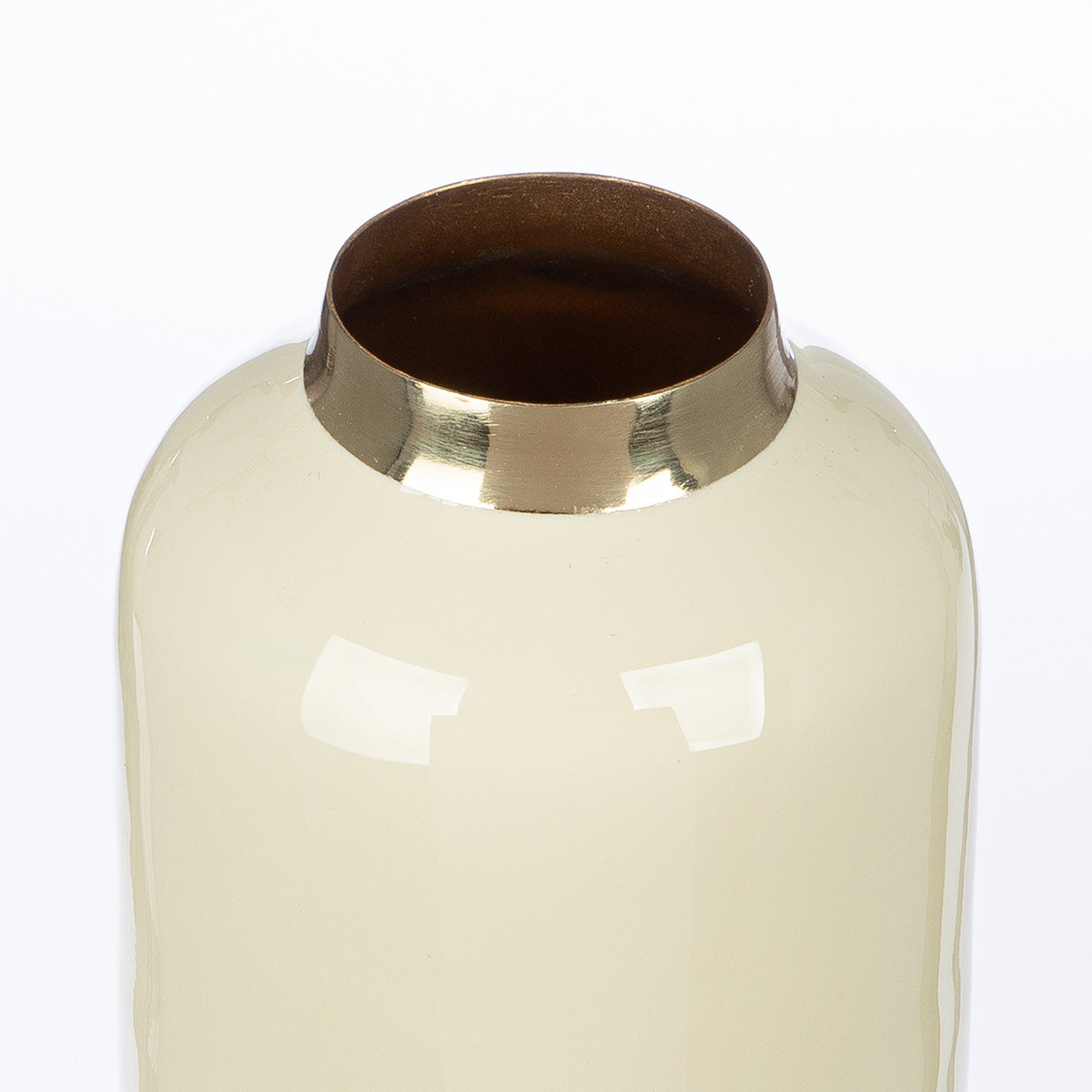 Roro Metalen Vaas Crème-Groen 10 cm