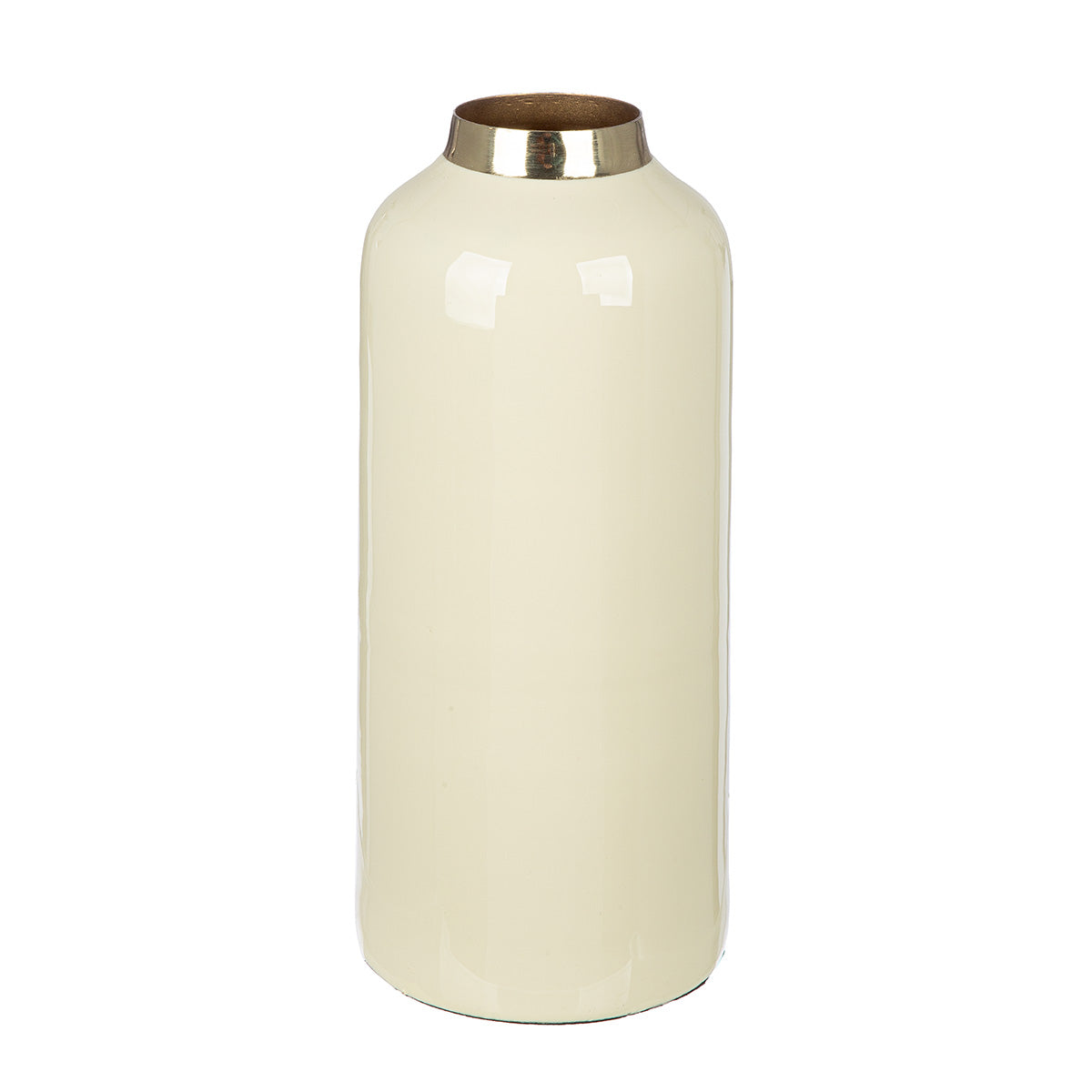Roro Metalen Vaas Crème-Groen 20 cm