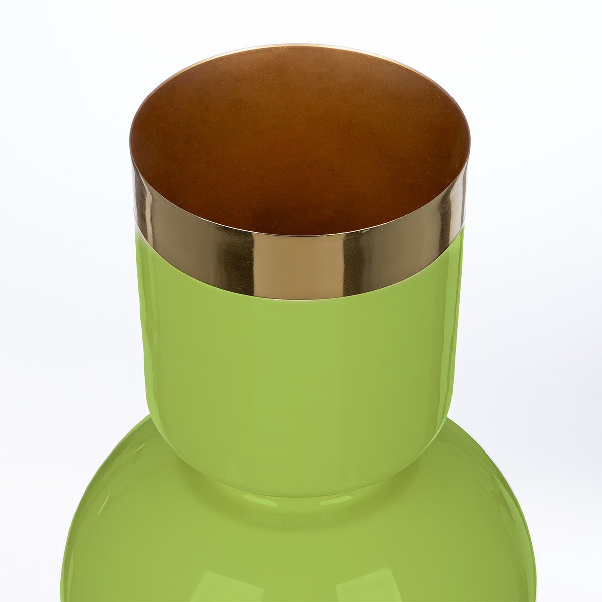 Roro Metalen Vaas Crème-Groen 28 cm