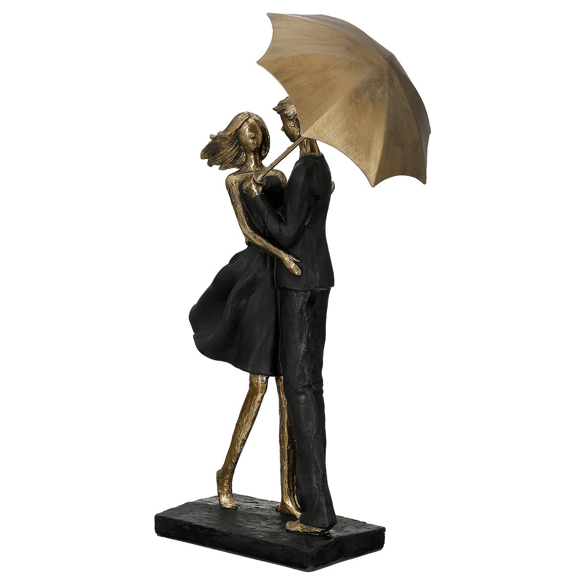 Rain Sculptuur Paar Zwart-Goud