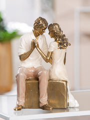 Embrace Paar Beeld Metallic Decor