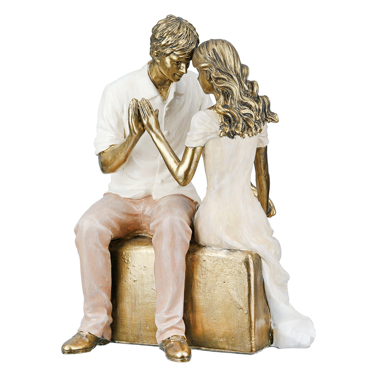 Embrace Paar Beeld Metallic Decor