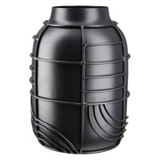 Zwarte Metalen Vaas Labyrinth 20 cm