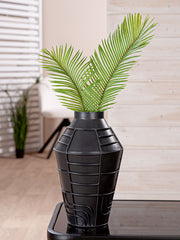 Zwarte Metalen Vaas Labyrinth 27 cm
