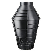 Zwarte Metalen Vaas Labyrinth 27 cm