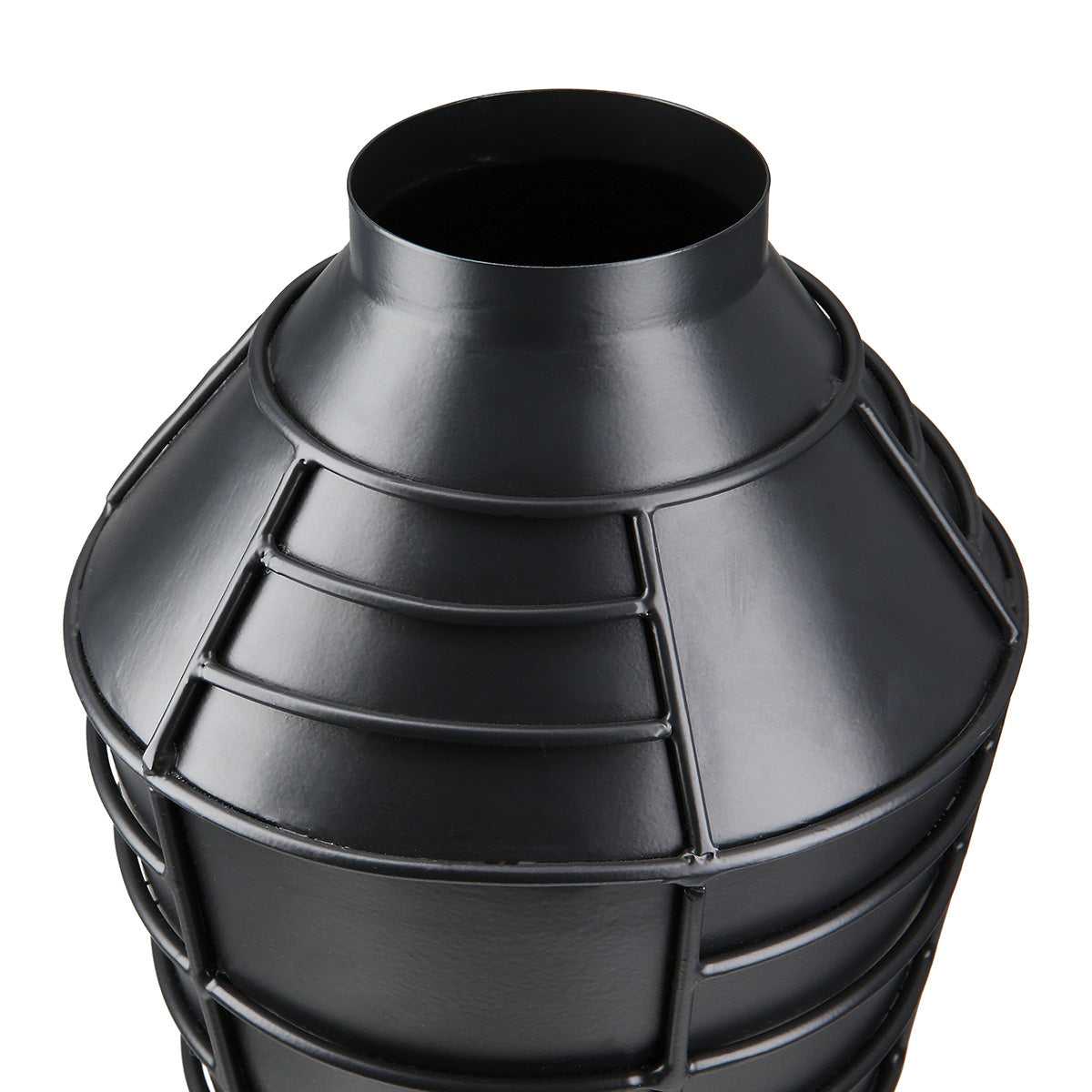 Zwarte Metalen Vaas Labyrinth 27 cm