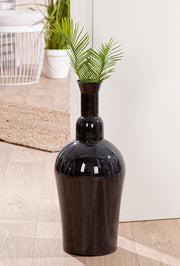 Zwarte Metalen Vloervaas Filu 55 cm