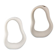 Organic Vaas Beige-Wit 17.5 cm