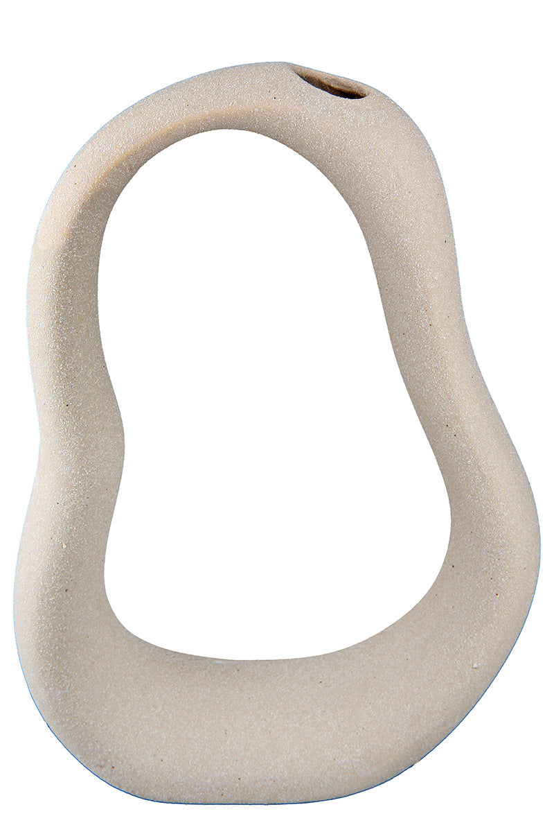 Organic Vaas Beige-Wit 17.5 cm