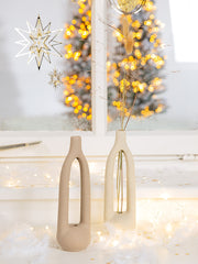 Single Vaas Beige-Wit 26 cm