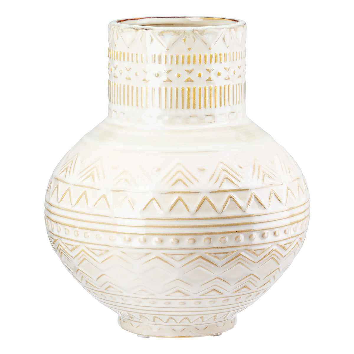 Inka Vaas Crème Keramiek 20 cm