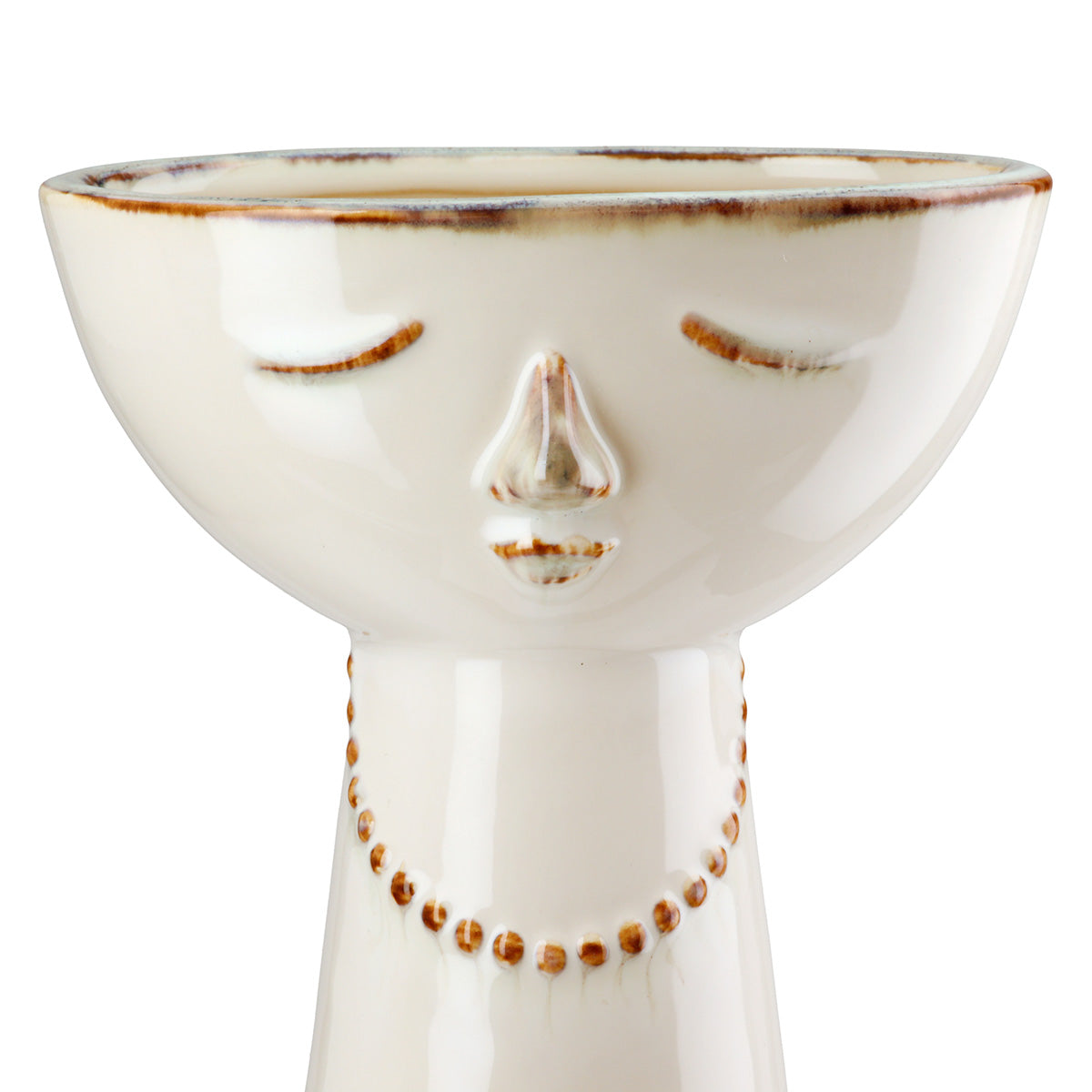 Face Vaas Crème Keramiek 17 cm