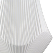 Lamellen Vaas Wit Keramiek 18.5 cm