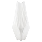 Lamellen Vaas Wit Keramiek 30 cm