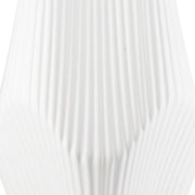 Lamellen Vaas Wit Keramiek 30 cm