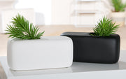 Quader Vaas Zwart-Wit 25 cm