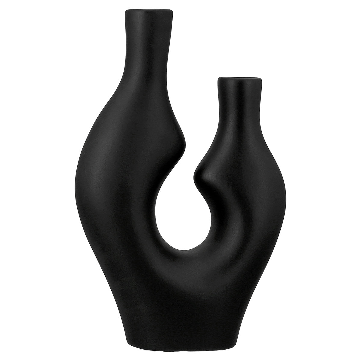 Abstrakt Vaas Zwart-Wit 41 cm
