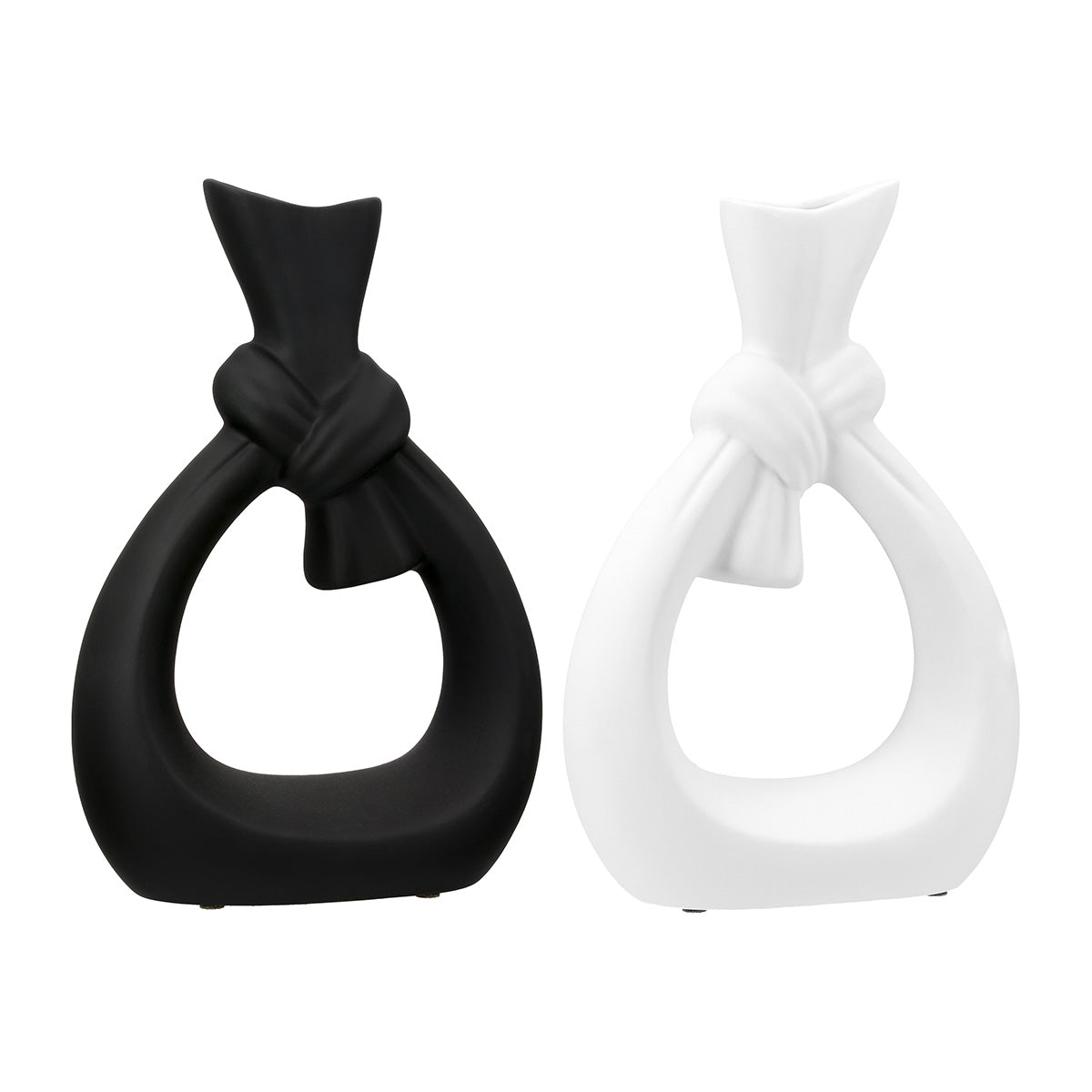 Loop Vaas Zwart-Wit 40 cm