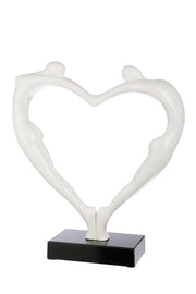 Herzpaar Hart Sculptuur Wit