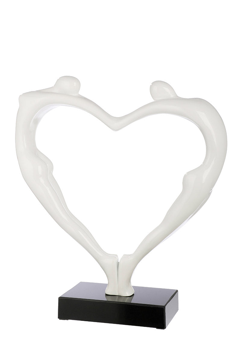 Herzpaar Hart Sculptuur Wit