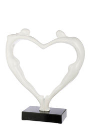 Herzpaar Hart Sculptuur Wit