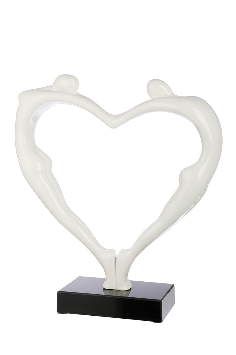 Herzpaar Hart Sculptuur Wit