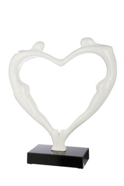 Herzpaar Hart Sculptuur Wit