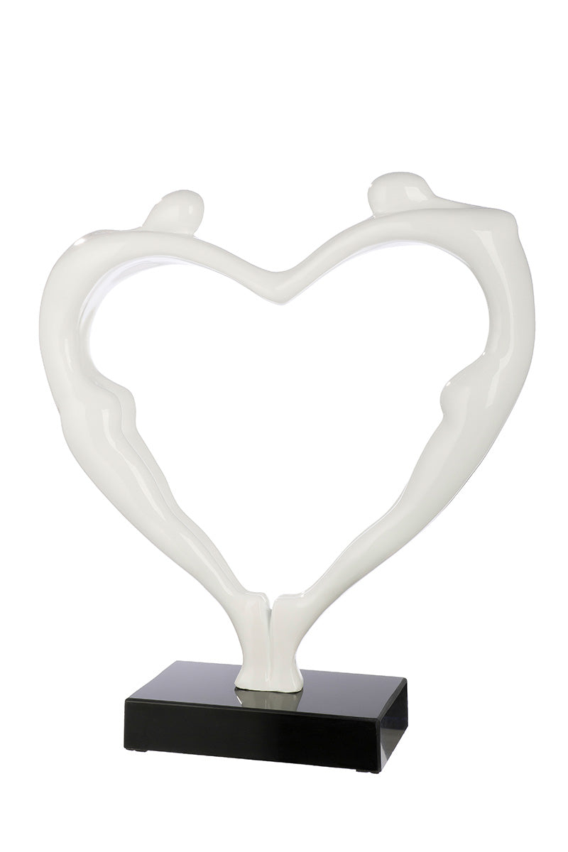Herzpaar Hart Sculptuur Wit
