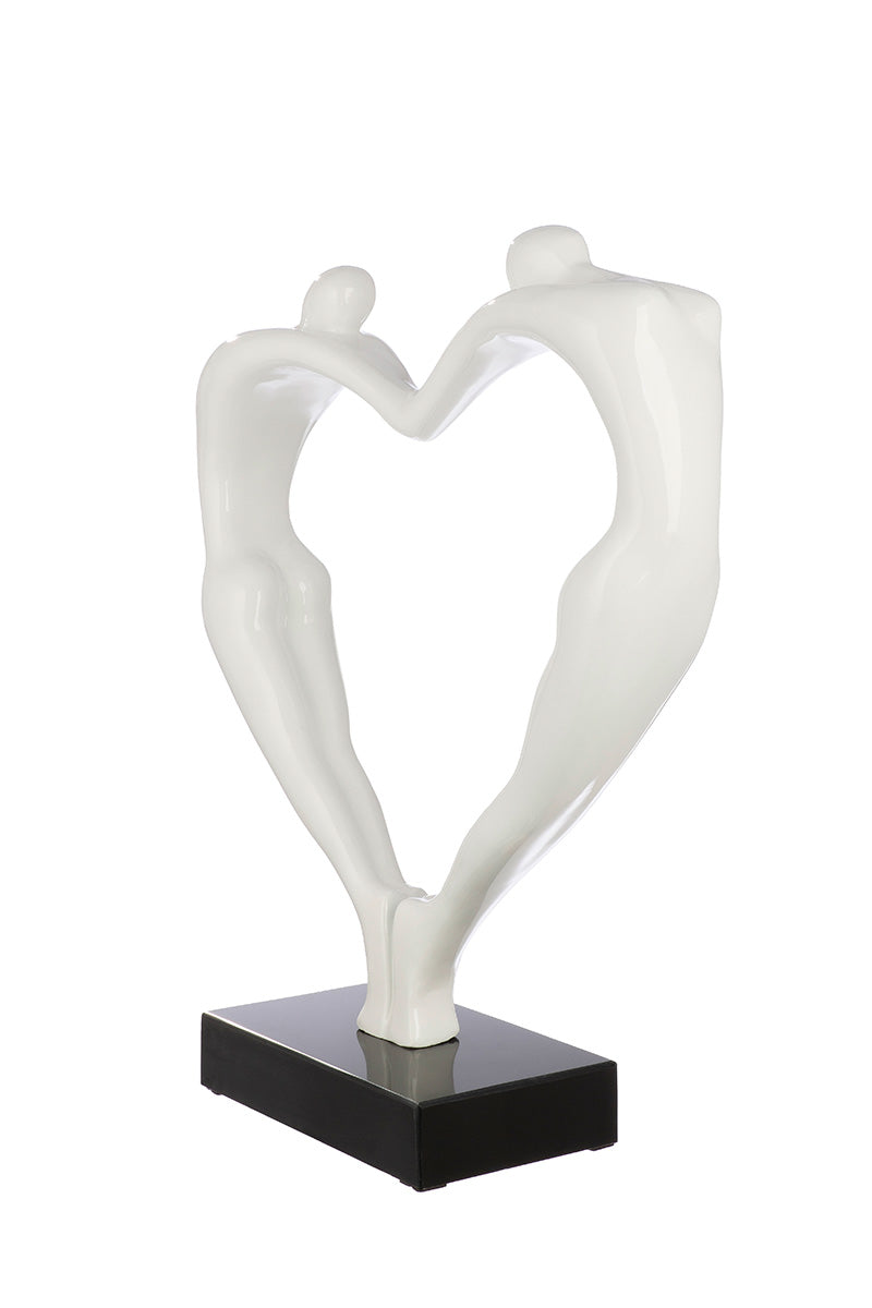 Herzpaar Hart Sculptuur Wit